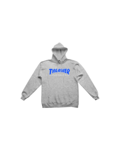 THRASHER OUTLINED HD/SWT S-LT.STEEL/BLUE