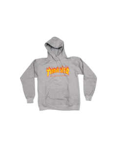 THRASHER FLAMES HD/SWT S-HEATHER GREY