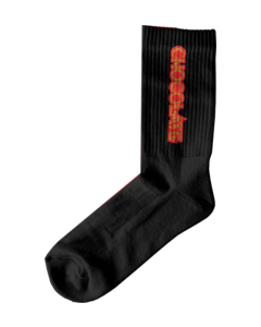 CHOC PARLIAMENT CREW SOCKS BLK/RED 1pr