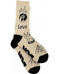 DGK FLASH CREW SOCKS TAN