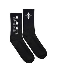 DISORDER LOGO CREW SOCKS BLK/WHT