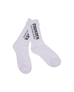 DISORDER LOGO CREW SOCKS WHT/BLK