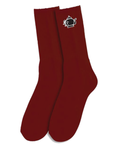 FOUND TEAPOT CREW SOCKS CARDINAL 1pr