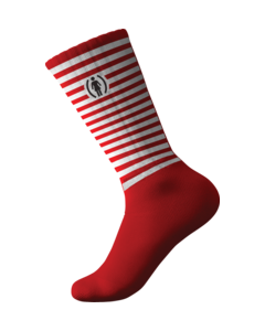 GIRL (RED) STRIPES CREW SOCKS RED/WHT