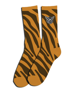 PIG ZEBRA CREW SOCKS MUSTARD 1pr