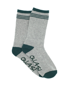 QUASI NOTE CREW SOCK GREY