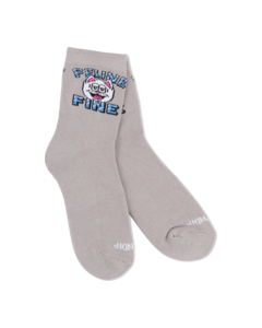 RIP N DIP FELINE FINE MID SOCK CHARCOAL