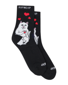 RIP N DIP NERMAL LOVES MID SOCKS BLACK