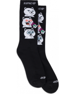 RIP N DIP SHROOM DIET CREW SOCK BLACK