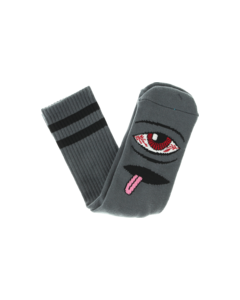 TM BLOODSHOT EYE CREW SOCKS-CHARCOAL/BLK 1pr