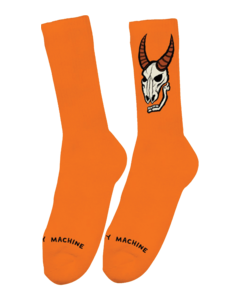 TM HEAVY METAL CREW SOCKS ORANGE 1pr