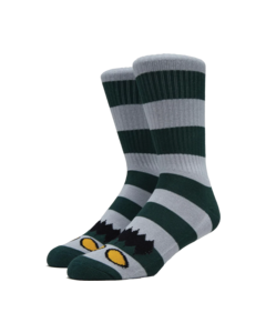 TM MONSTER BIG STRIPE CREW SOCKS FOREST