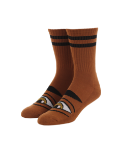 TM SECT EYE CREW SOCKS-CHOCOLATE 1pr