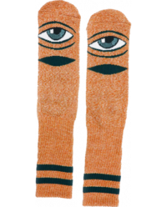 TM SECT EYE HEATHER CREW SOCKS ORANGE 1pr