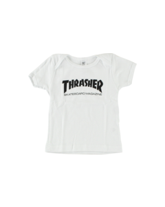 THRASHER MAG LOGO INFANT SS 6-12M WHT/BLK