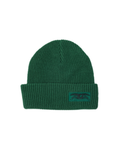 AH STOCK EAGLE LABEL CUFF BEANIE GREEN/BLACK