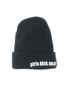 FOUND GIRLS KICK ASS BEANIE BLACK