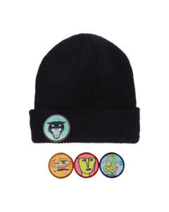 GIRL LEGENDS HEADS PATCH BEANIE BLACK