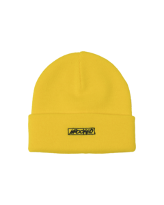 KRK MOONSMILE SCRIPT CUFF BEANIE YELLOW/BLACK