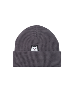 RIP N DIP LORD NERMAL WAFFLE KNIT BEANIE CHARCOAL