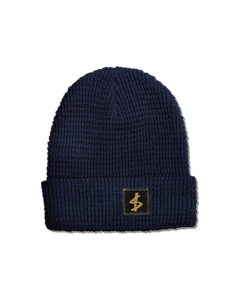 SLAVE STANDARD LABEL WAFFLE BEANIE NAVY