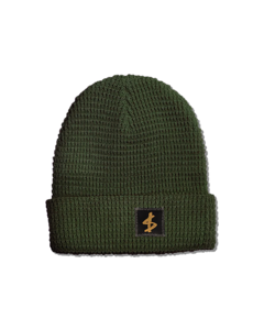 SLAVE STANDARD LABEL WAFFLE BEANIE ARMY