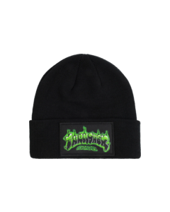 THRASHER AIRBRUSH PATCH BEANIE-BLACK