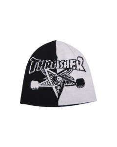 THRASHER SKATEGOAT SPLIT SKULLY BEANIE BLACK/WHITE