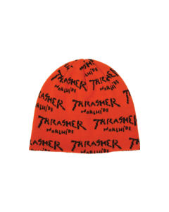 THRASHER WORLWIDE SKULLY BEANIE ORANGE