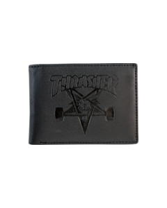 THRASHER SK8 GOAT LEATHER WALLET BLACK