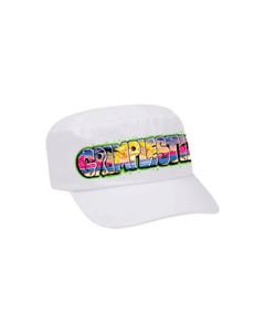 AH GRIMPLE BEACH PAINTERS CAP HAT ADJ-WHITE