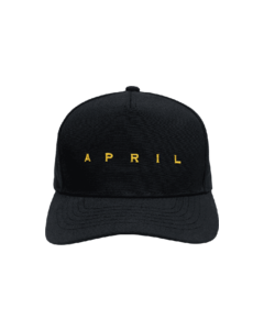 APRIL EMB LOGO HAT ADJ-BLK/GOLD