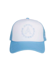 APRIL FULL CIRCLE TRUCKER HAT ADJ-WHT/LT.BLU