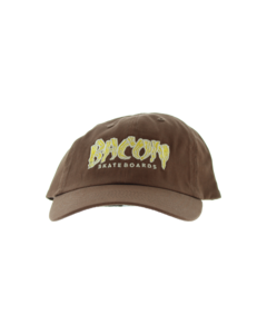 BACON LOGO EMBROIDERED HAT ADJ-BROWN/GOLD