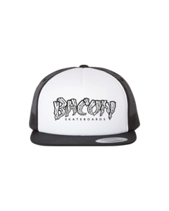 BACON LOGO MESH HAT ADJ-WHT/BLK/BLK