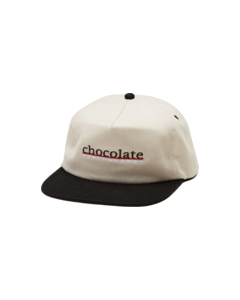 CHOC BAR 5 PANEL HAT ADJ-CREAM/BLK