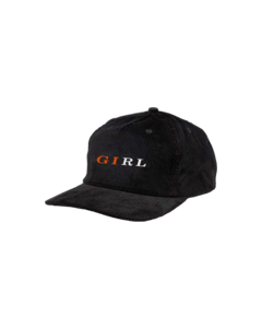 GIRL SERIF 5P CORD HAT ADJ-BLACK