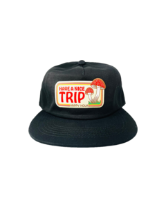 HAPPY HR HAVE A NICE TRIP HAT ADJ-BLACK