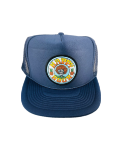 HAPPY HR SKULL AND ROSES HAT ADJ-NAVY