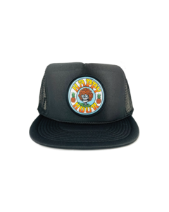 HAPPY HR SKULL AND ROSES HAT ADJ-BLACK