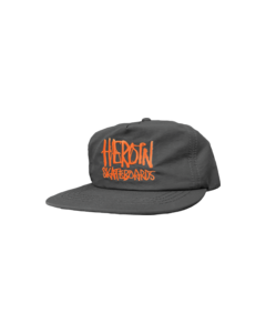 HEROIN SCRIPT NYLON HAT ADJ-BLK/ORG