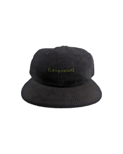 LOVESICK LOGO CORD HAT ADJ-BLACK/OLIVE