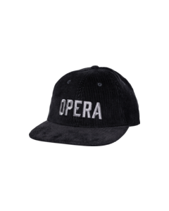 OPERA LOGO CORDUROY HAT ADJ-BLACK