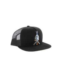 PWL/P SKULL & SWORD MESH HAT ADJ-BLK/BLK