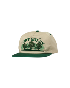 REAL FORT MILEY HAT ADJ-OFF WHT/GRN