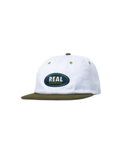 REAL OVAL EMB HAT ADJ-WHT/OLIVE/NAVY