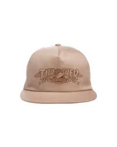 THRASHER ANTI-HERO MAG BANNER HAT ADJ-KHAKI