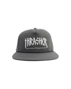 THRASHER TOY MACHINE SCRATCH HAT ADJ-CHARCOAL