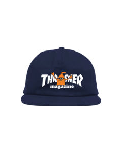 THRASHER TOY MACHINE SECT HAT ADJ-NAVY