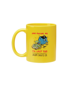 AH JALOPI LOST COFFEE MUG YELLOW